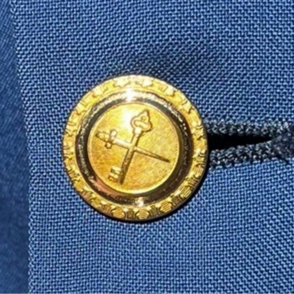 🌻BOBBY JONES Blue Golf Theme Wool Sports Coat Blazer Size 42 Regular - Picture 7 of 12